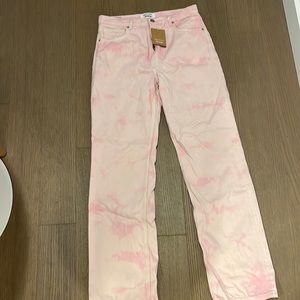Reformation Dahlia Spiral Pink Pants